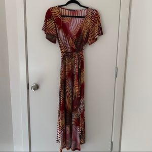 West Kei Floral Tropical Hi-Lo Dress Sz S